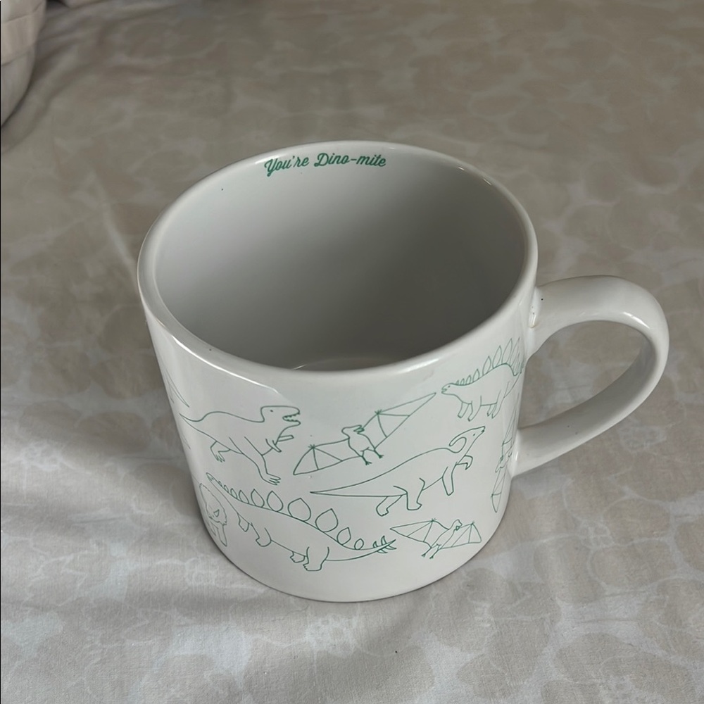 Dinosaur Print White Mug
